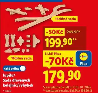 Lidl lupilu Sada dřevěných kolejnic/výhybek nabídka