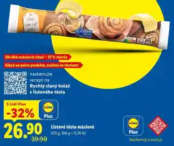 Lidl Listové těsto máslové, 230 g nabídka