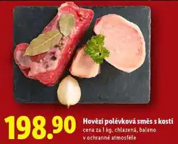 Lidl Hovězí polévková směs s kostí, cena za 1 kg nabídka