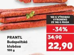 Kaufland PRANTL Budapešťská klobása nabídka