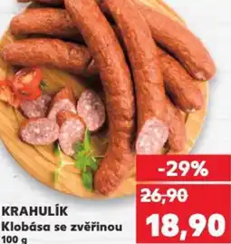 Kaufland KRAHULIK Klobása se zvěřinou nabídka