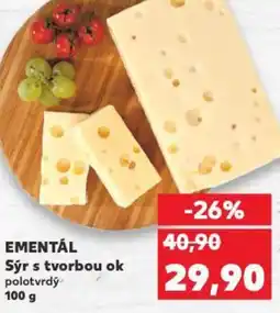 Kaufland EMENTÁL Sýr s tvorbou ok nabídka