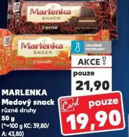 Kaufland MARLENKA Medový snack nabídka