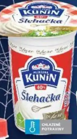 Kaufland KUNIN Smetana ke šlehání tuk 40% nabídka