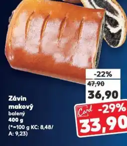 Kaufland Závin makový balený nabídka