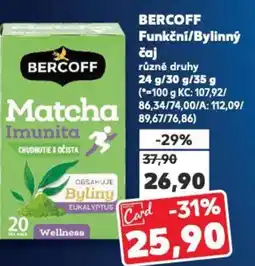 Kaufland BERCOFF Funkční/Bylinný čaj nabídka