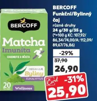 Kaufland BERCOFF Funkční/Bylinný čaj nabídka