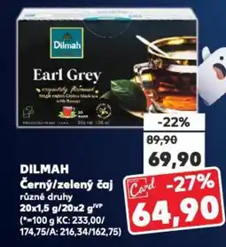 Kaufland DILMAH Černý/zelený čaj nabídka