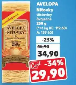Kaufland AVELOPA Nitovky těstoviny 8vaječné nabídka