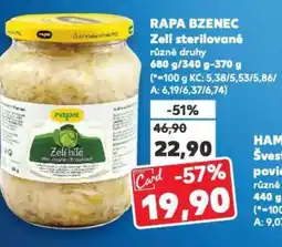 Kaufland RAPA BZENEC Zeli sterilované nabídka
