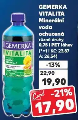 Kaufland GEMERKA VITALITA Minerální voda ochucená nabídka