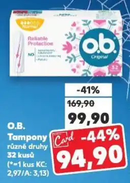 Kaufland O.B. Tampony nabídka