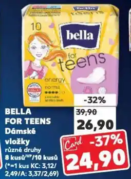 Kaufland BELLA FOR TEENS Dámské vložky nabídka
