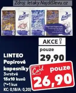 Kaufland LINTEO Papírové kapesniky 3vrstvé nabídka