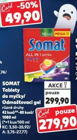 Kaufland SOMAT Tablety do myčky/ Odmašťovací gel nabídka