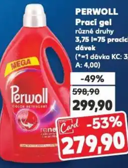 Kaufland PERWOLL Praci gel různé druhy nabídka