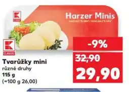 Kaufland Tvarůžky mini různé druhy nabídka