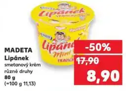 Kaufland MADETA Lipánek smetanový krém nabídka