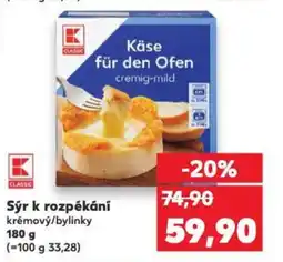 Kaufland Sýr k rozpékání krémový/bylinky nabídka