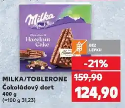 Kaufland MILKA/TOBLERONE Čokoládový dort nabídka