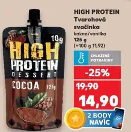 Kaufland HIGH PROTEIN Tvarohová svačinka nabídka
