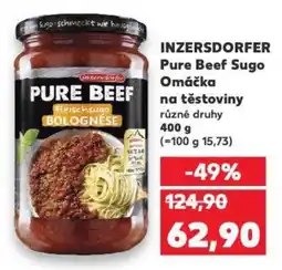 Kaufland INZERSDORFER Pure Beef Sugo Omáčka na těstoviny nabídka