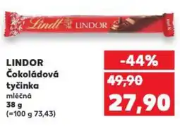 Kaufland LINDOR Čokoládová tyčinka mléčná nabídka