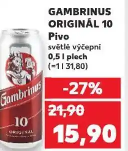 Kaufland GAMBRINUS ORIGINÁL 10 Pivo nabídka