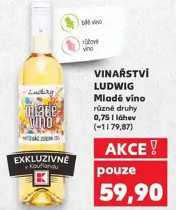Kaufland VINAŘSTVÍ LUDWIG Mladé víno nabídka