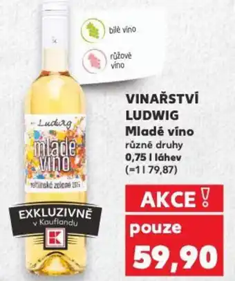 Kaufland VINAŘSTVÍ LUDWIG Mladé víno nabídka
