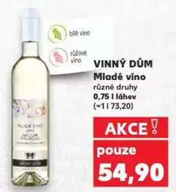 Kaufland VINNÝ DŮM Mladé víno nabídka