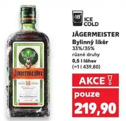 Kaufland JÄGERMEISTER Bylinný likér 33%/35% nabídka