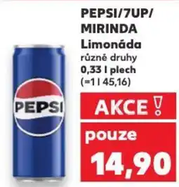 Kaufland PEPSI/7UP/ MIRINDA Limonáda nabídka