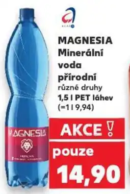 Kaufland MAGNESIA Minerální voda přírodní nabídka