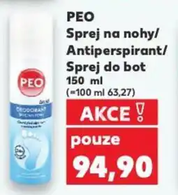 Kaufland PEO Sprej na nohy/ Antiperspirant/ Sprej do bot nabídka