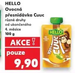 Kaufland HELLO Ovocná přesnídávka Cuuc nabídka