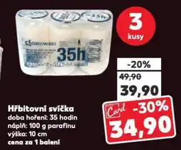 Kaufland Hřbitovní svíčka nabídka