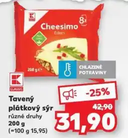 Kaufland Tavený plátkový sýr nabídka