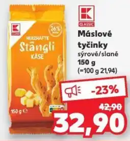 Kaufland Máslové tyčinky sýrové/slané nabídka