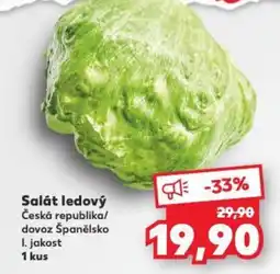 Kaufland Salát ledový Česká republika/ dovoz Španělsko I. jakost nabídka
