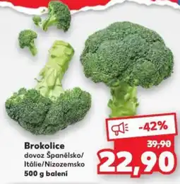 Kaufland Brokolice dovoz Španělsko/ Itálie/Nizozemsko nabídka