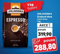 Kaufland JIHLAVANKA Zrnková káva nabídka