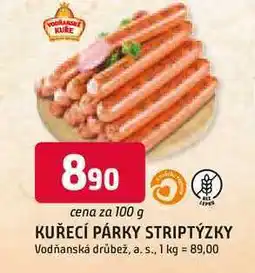 Trefa Vodňanské Kuře Kuřecí párky striptýzky 100g nabídka