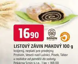 Trefa LISTOVÝ ZÁVIN MAKOVÝ 100 g krájený nabídka