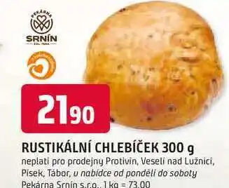 Trefa RUSTIKÁLNÍ CHLEBÍČEK 300 g nabídka