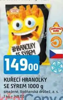 Trefa Vodňanské Kuře Kuřecí hranolky smažené se sýrem 1000g nabídka