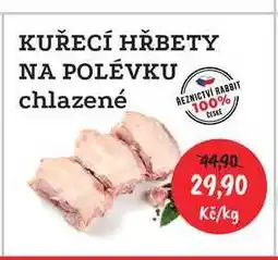 RABBIT řeznictví KUŘECÍ HŘBETY NA POLÉVKU chlazené 1kg nabídka