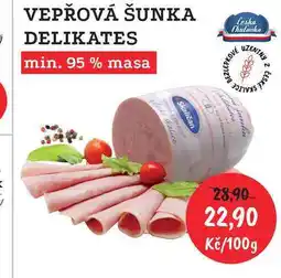 RABBIT řeznictví VEPŘOVÁ ŠUNKA DELIKATES min. 95 % masa 100g nabídka