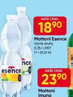 Hruška Mattoni Esence různé druhy 0,75 l nabídka