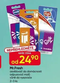 Hruška Mr.Fresh osvěžovač do domácnosti odpuzovač molů vůně do vysavače 2-3 ks nabídka